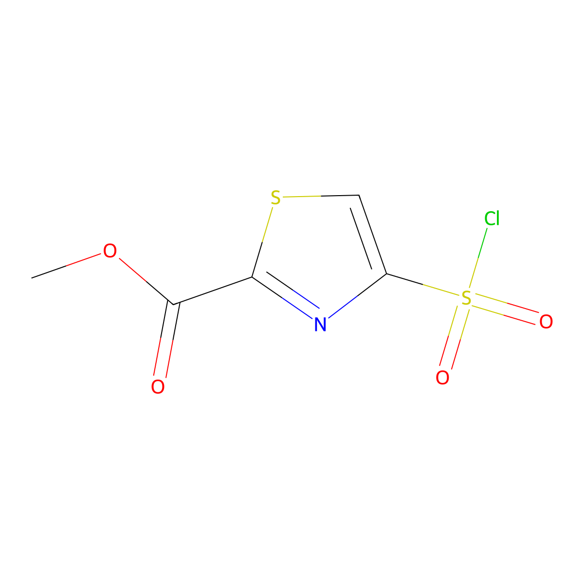 Methyl 4-(chlorosulfonyl)thiazole-2-carboxylate molecular structure, CAS 2931875-77-1