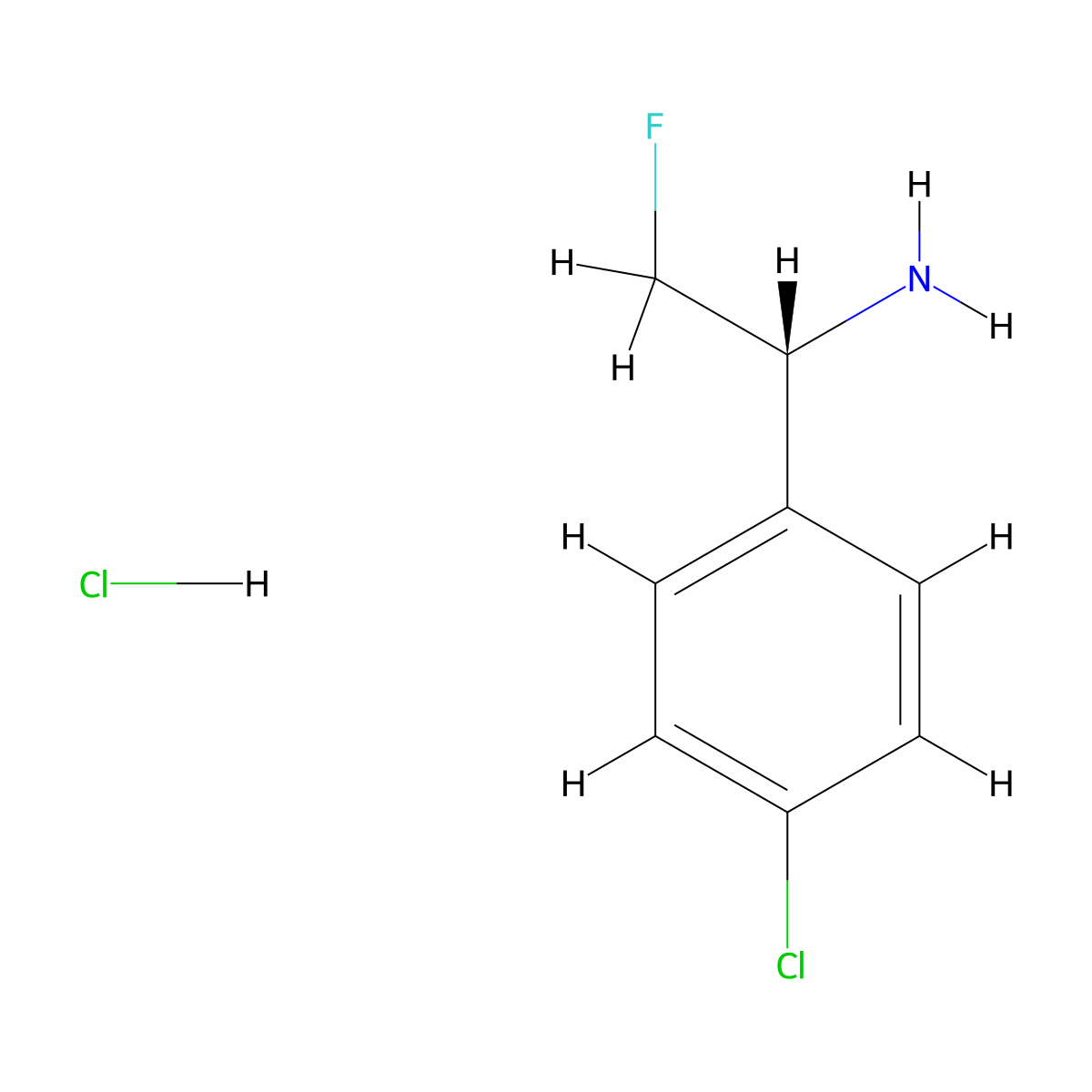 (R)-1-(4-Chlorophenyl)-2-fluoroethan-1-amine hydrochloride molecular structure, CAS 2931877-94-8