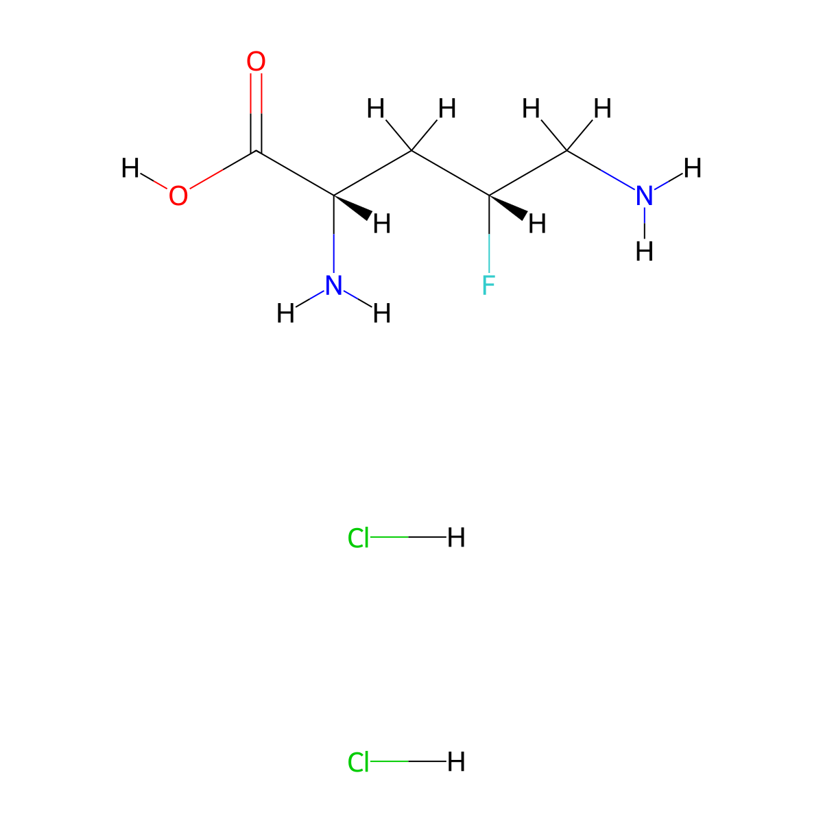 (2S,4R)-2,5-diamino-4-fluoropentanoic acid dihydrochloride molecular structure, CAS 2931889-63-1
