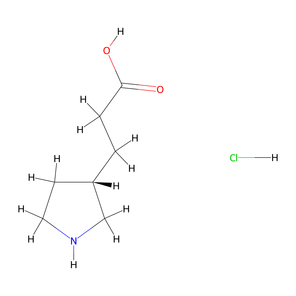 3-[(3S)-pyrrolidin-3-yl]propanoic acid hydrochloride molecular structure, CAS 2931889-76-6