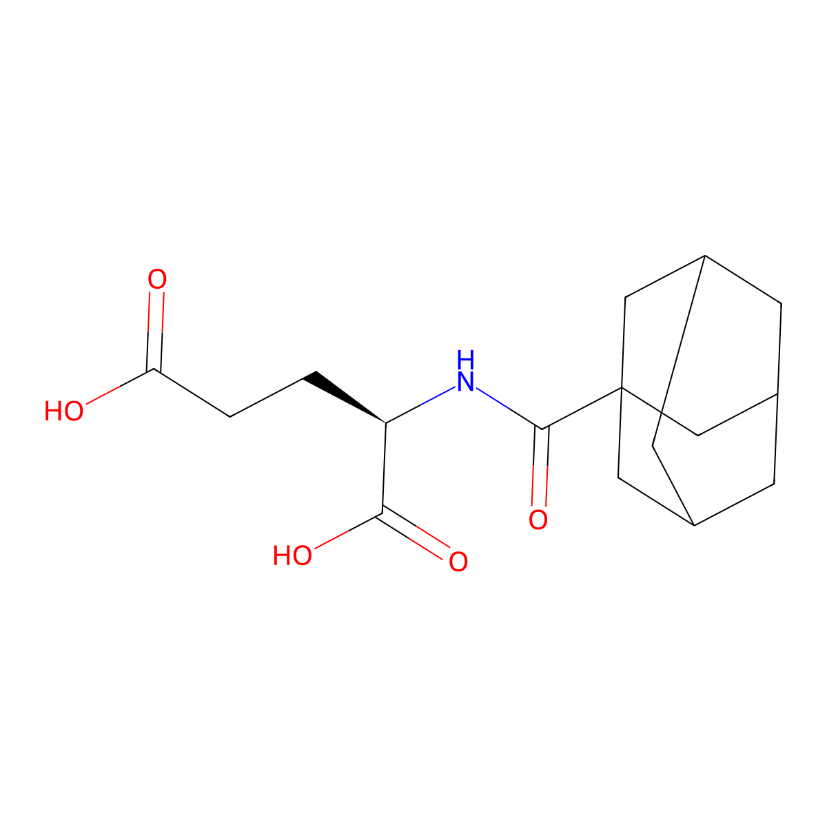 (2R)-2-[(adamantan-1-yl)formamido]pentanedioic acid molecular structure, CAS 2931889-81-3