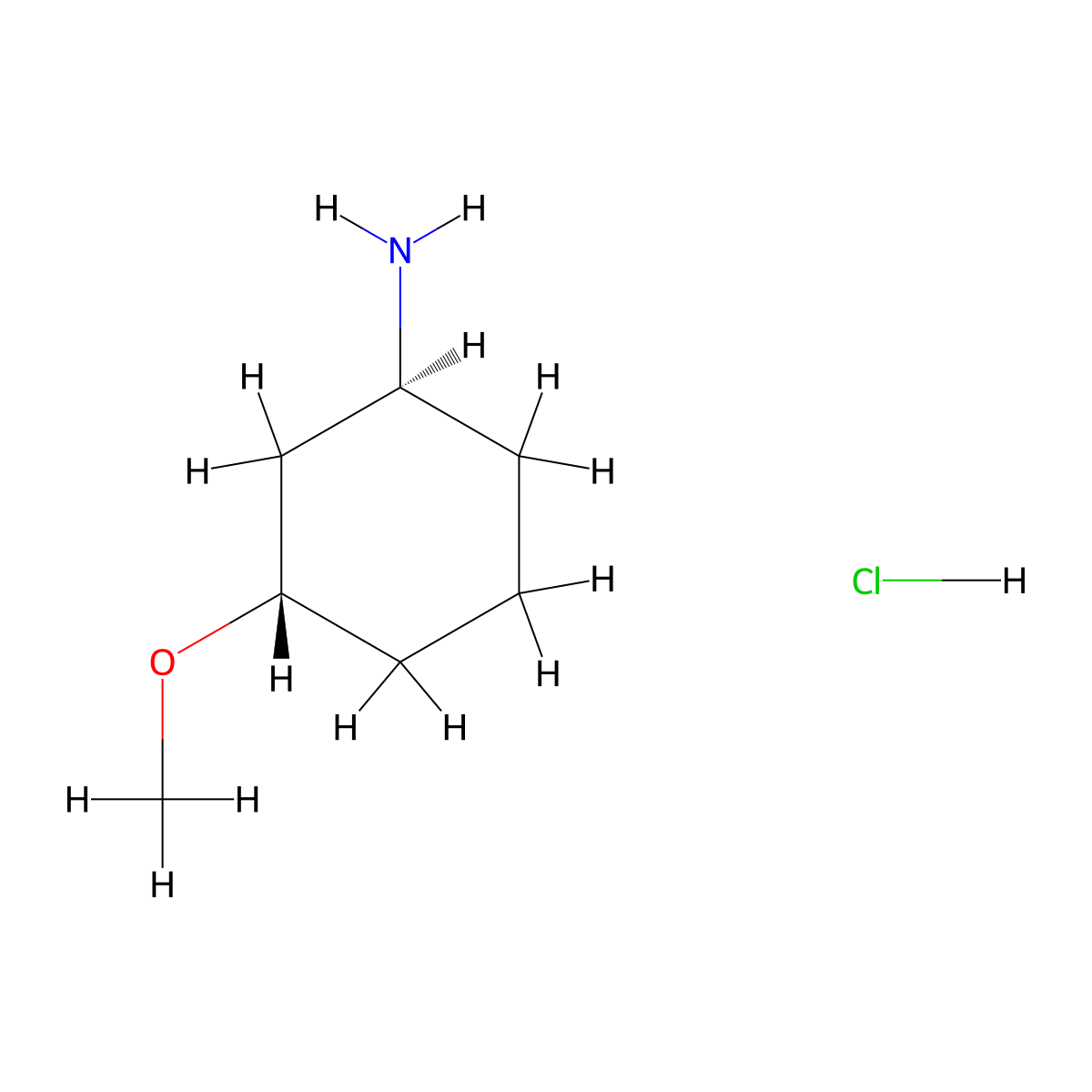 trans-3-Methoxy-cyclohexylamine hydrochloride molecular structure, CAS 2931889-87-9
