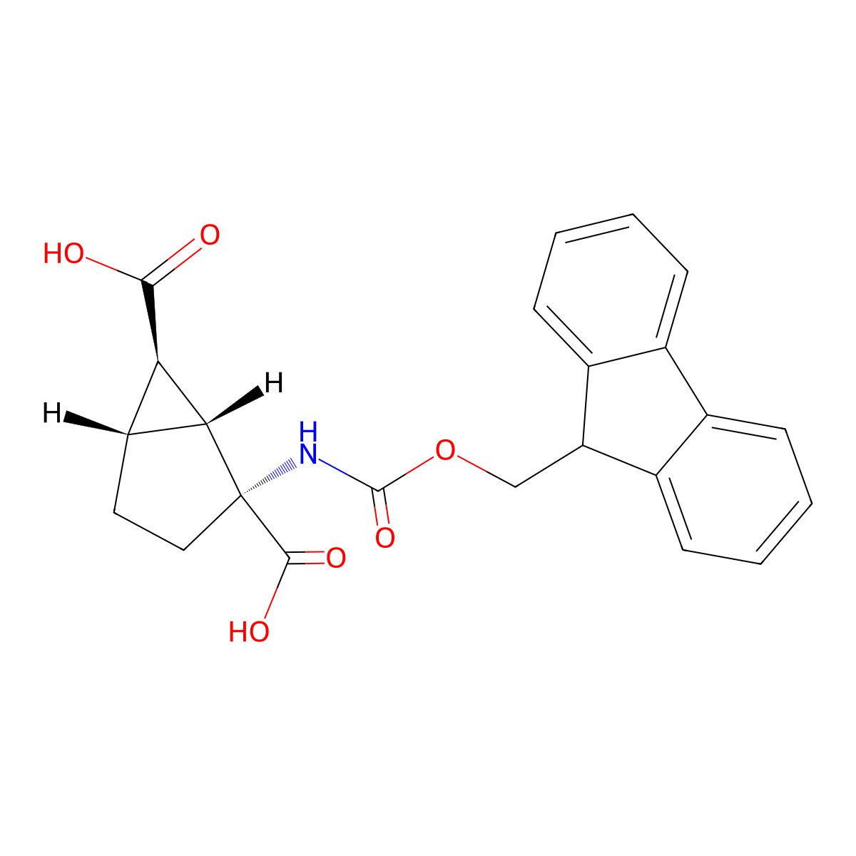 (1R,2R,5S,6R)-2-({[(9H-fluoren-9-yl)methoxy]carbonyl}amino)bicyclo[3.1.0]hexane-2,6-dicarboxylic acid molecular structure, CAS 2931889-92-6
