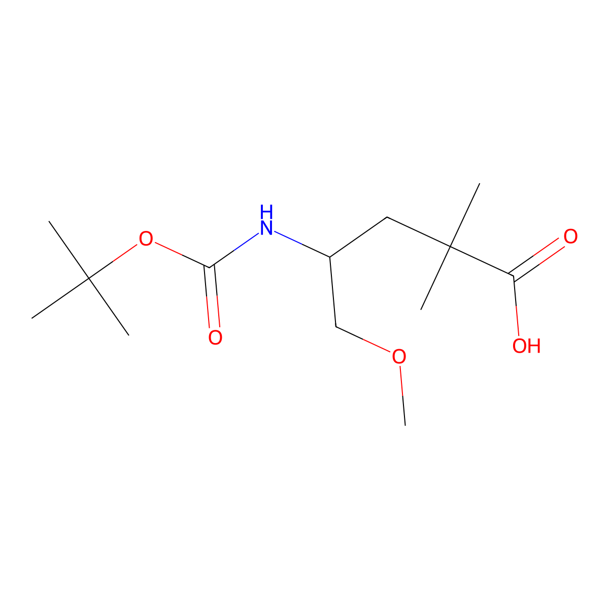 (4S)-4-{[(tert-butoxy)carbonyl]amino}-5-methoxy-2,2-dimethylpentanoic acid molecular structure, CAS 2931890-50-3