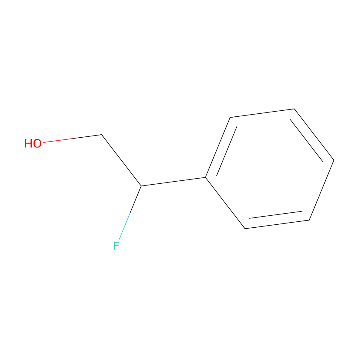 2-Fluoro-2-phenylethanol molecular structure, CAS 2932-58-3