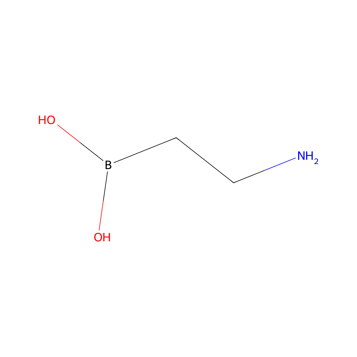 2-Aminoethylboronic acid molecular structure, CAS 2932-96-9