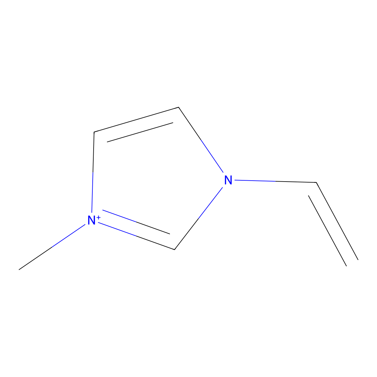 1-Ethenyl-3-methylimidazol-3-ium molecular structure, CAS 29322-86-9