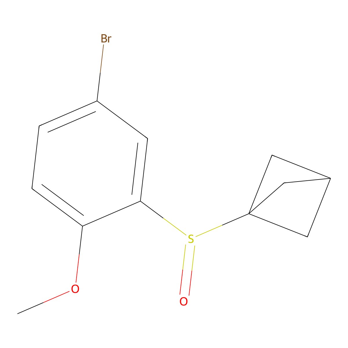 1-(5-Bromo-2-methoxybenzenesulfinyl)bicyclo[1.1.1]pentane molecular structure, CAS 2932424-14-9