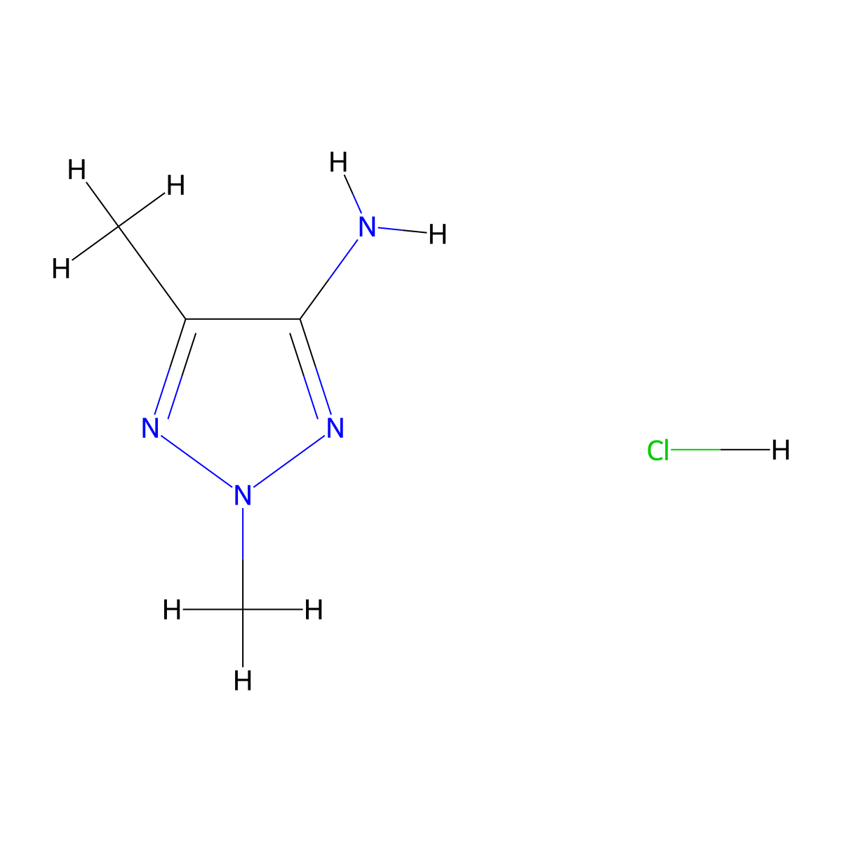 2,5-Dimethyltriazol-4-amine;hydrochloride molecular structure, CAS 2932438-49-6