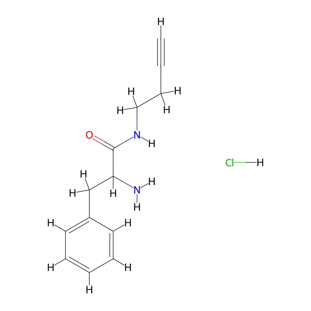 2-amino-N-(but-3-yn-1-yl)-3-phenylpropanamide hydrochloride molecular structure, CAS 2932438-50-9