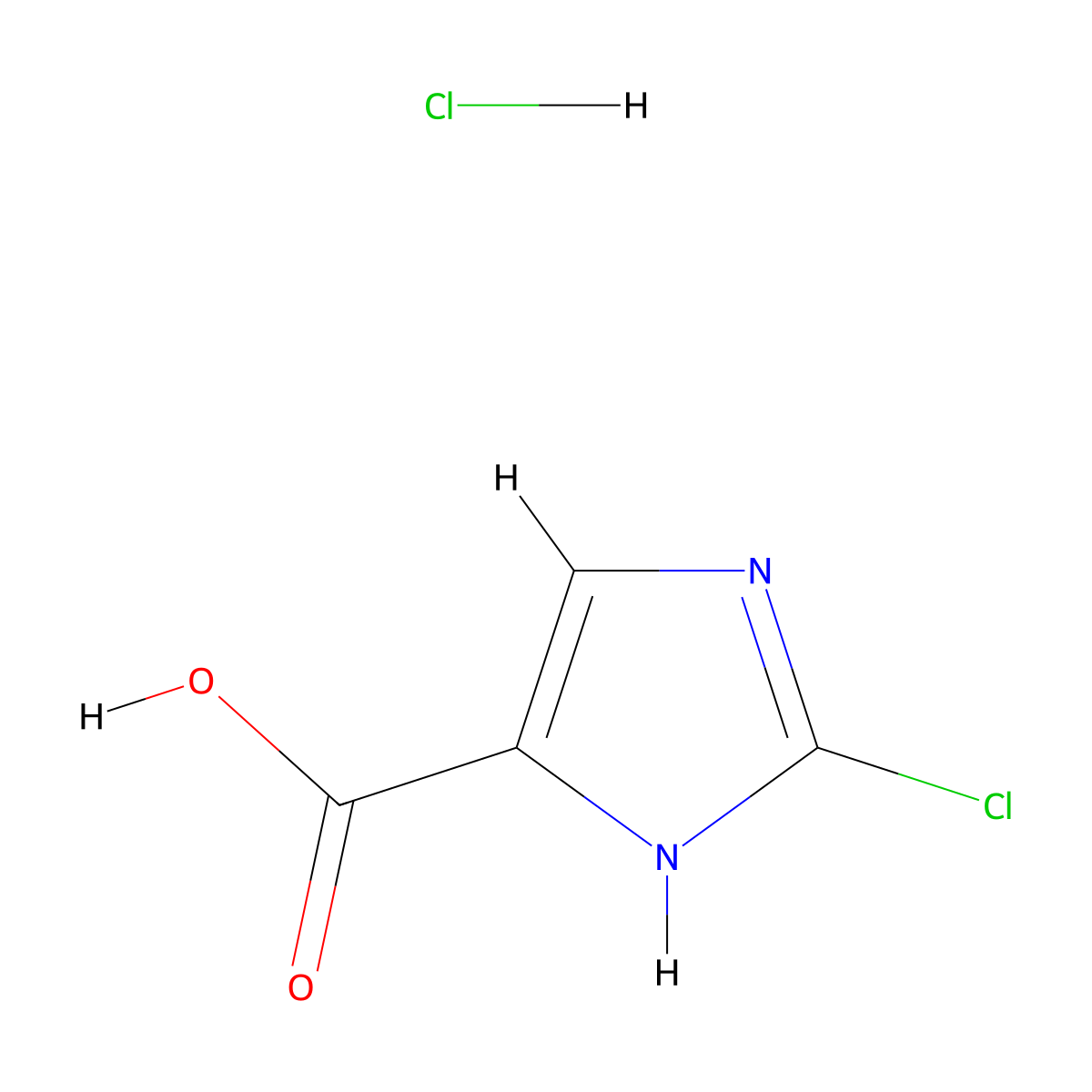 2-chloro-1H-imidazole-5-carboxylic acid hydrochloride molecular structure, CAS 2932438-69-0
