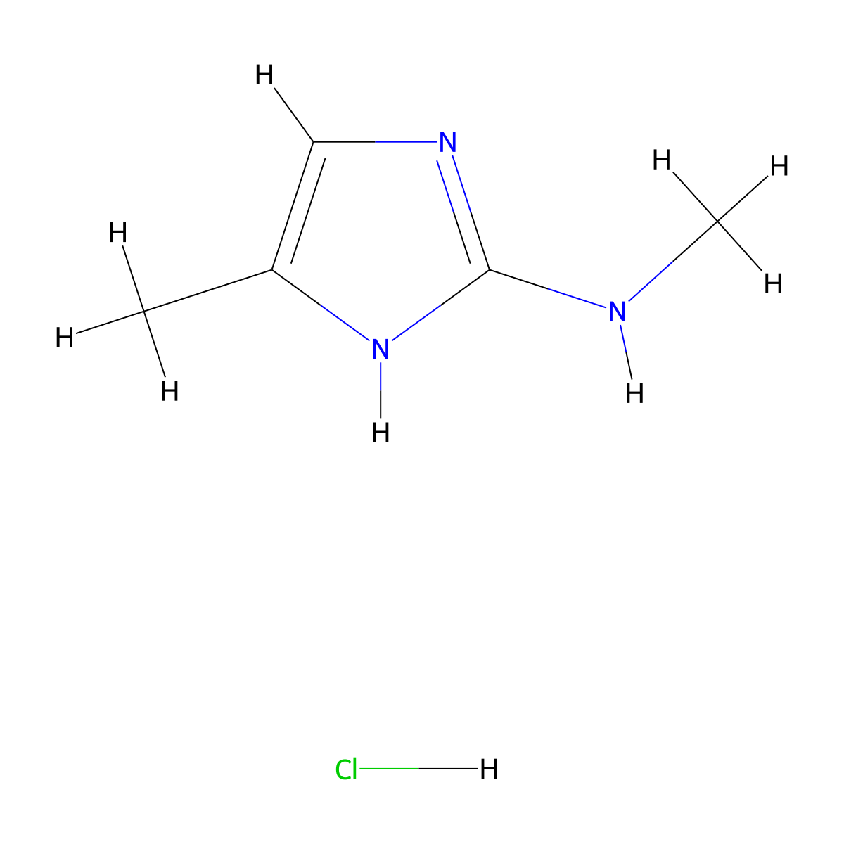 N,5-dimethyl-1H-imidazol-2-amine;hydrochloride molecular structure, CAS 2932438-82-7