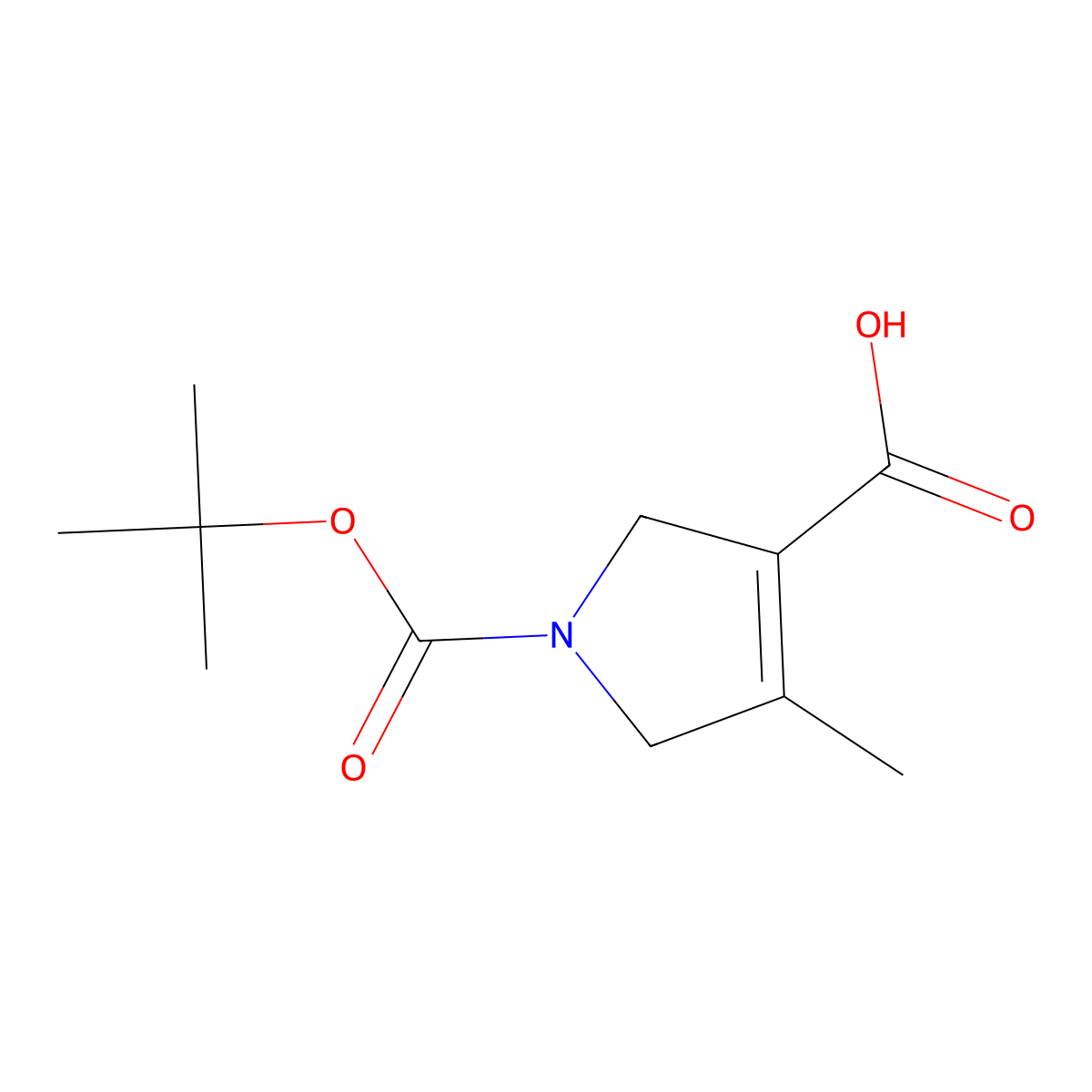 4-Methyl-1-[(2-methylpropan-2-yl)oxycarbonyl]-2,5-dihydropyrrole-3-carboxylic acid molecular structure, CAS 2932438-89-4