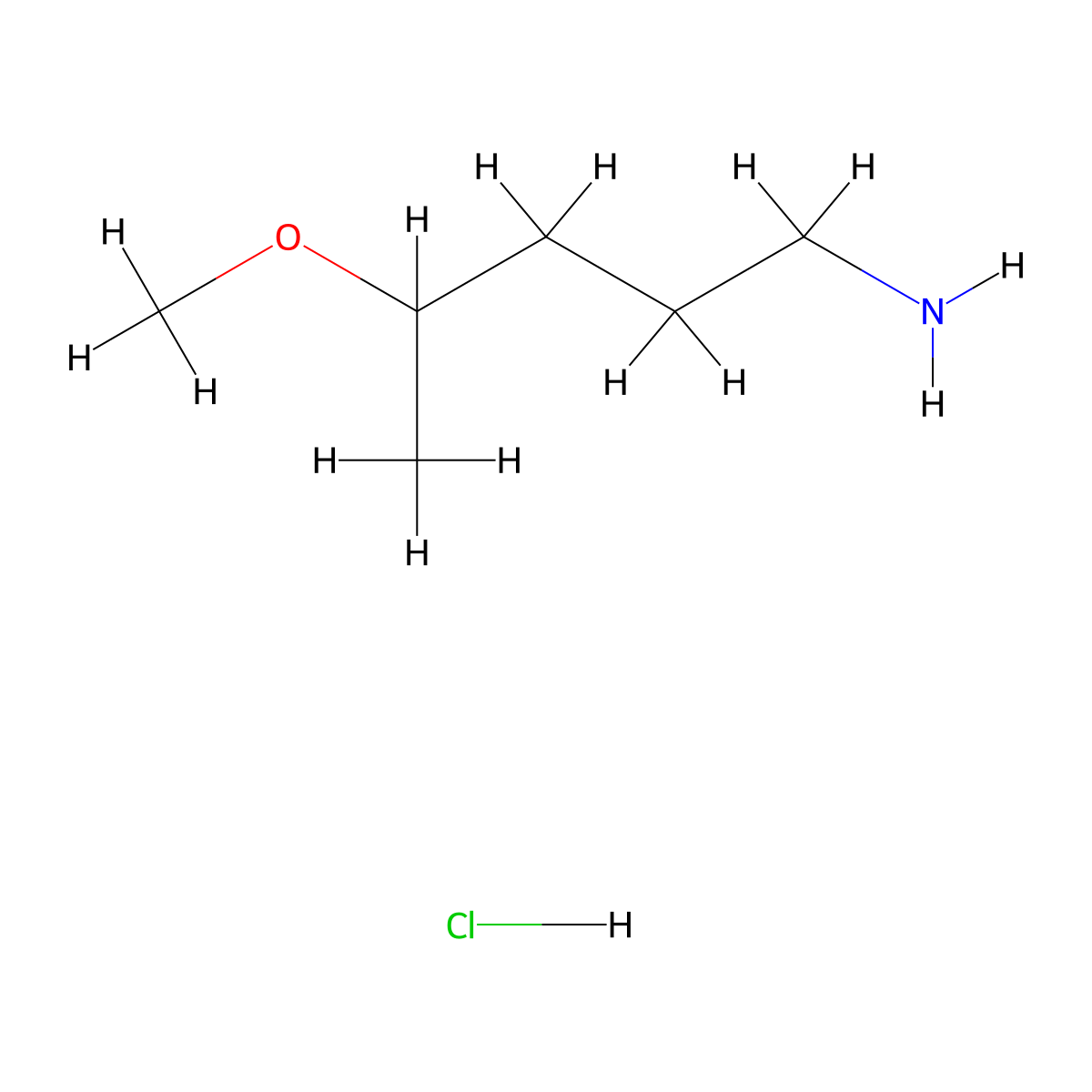 4-Methoxypentan-1-amine;hydrochloride molecular structure, CAS 2932439-01-3