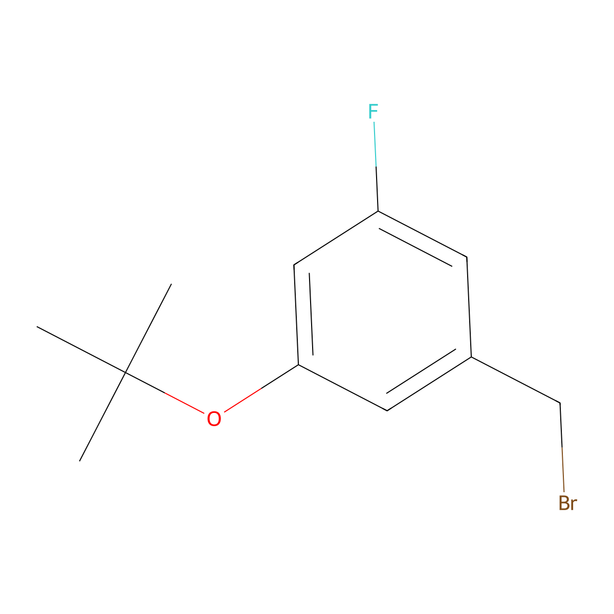 1-(Bromomethyl)-3-(tert-butoxy)-5-fluorobenzene molecular structure, CAS 2932439-22-8