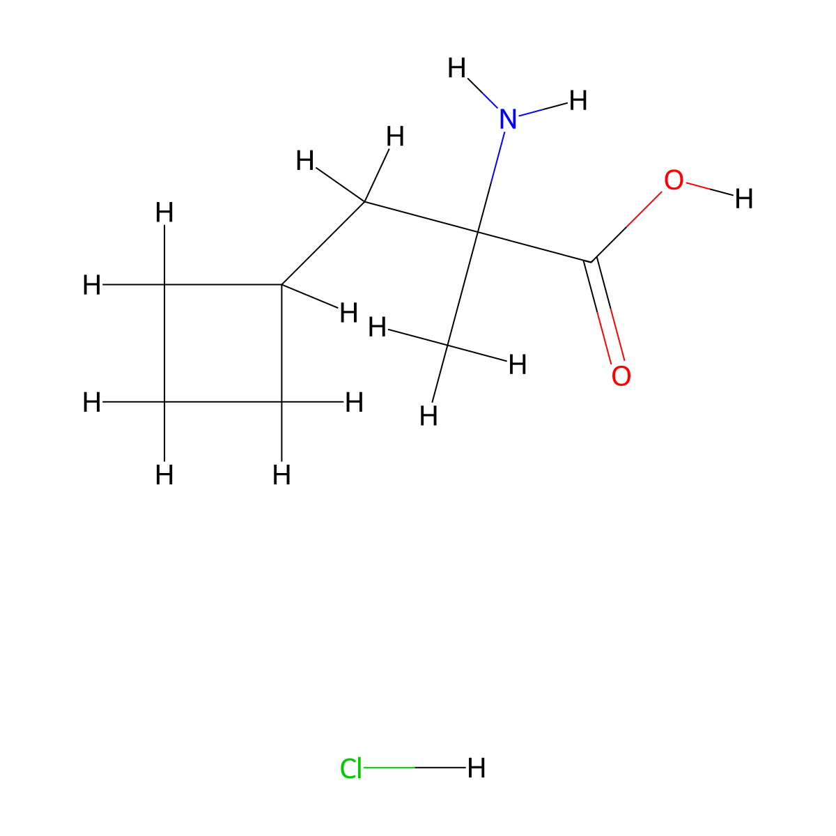 2-Amino-3-cyclobutyl-2-methylpropanoic acid hydrochloride molecular structure, CAS 2932439-25-1