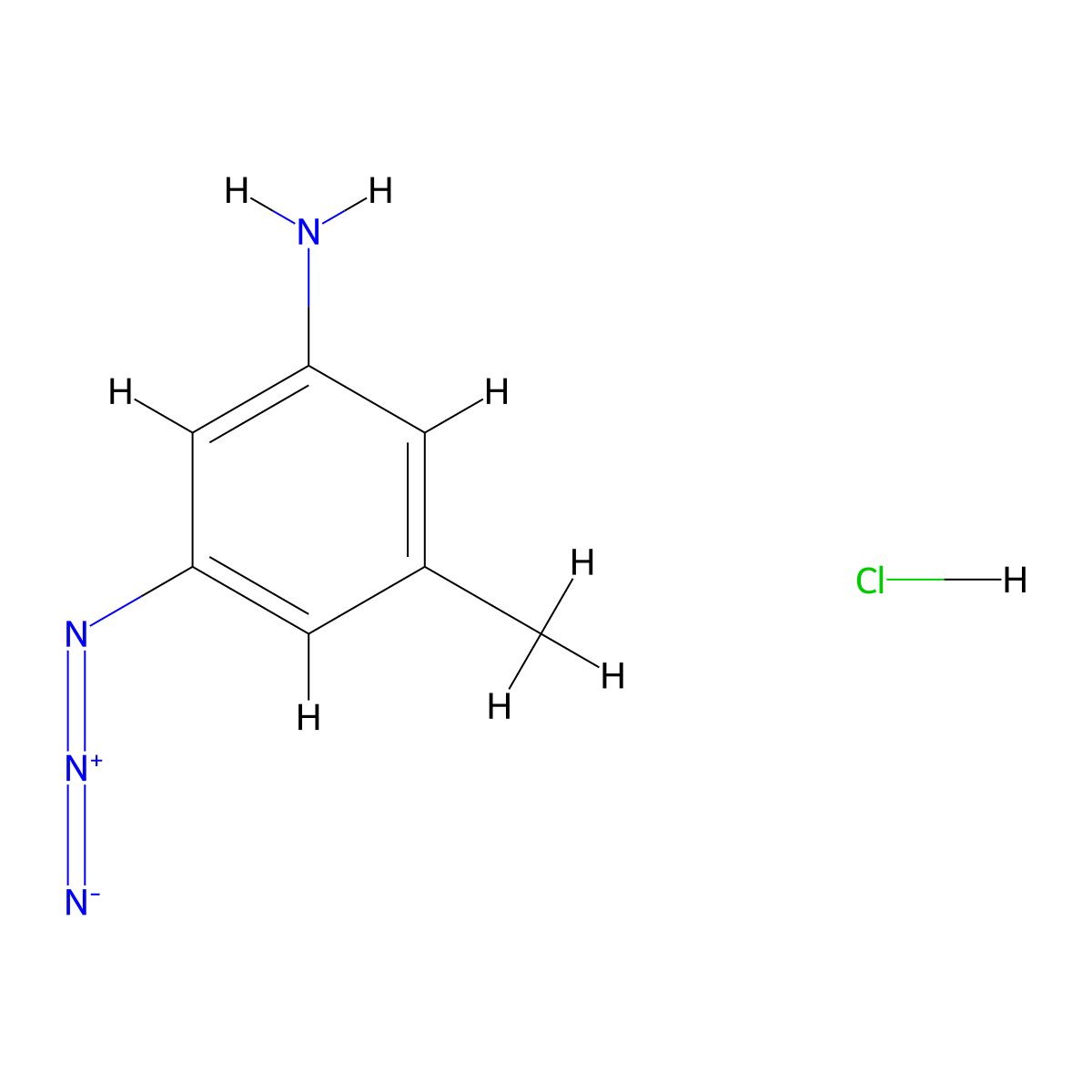 3-Azido-5-methylaniline;hydrochloride molecular structure, CAS 2932439-31-9