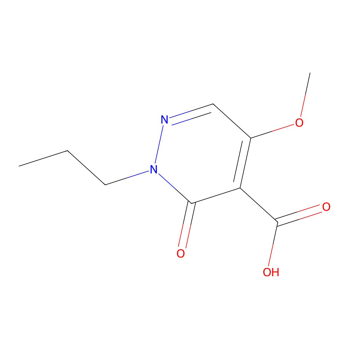 5-Methoxy-3-oxo-2-propyl-2,3-dihydropyridazine-4-carboxylic Acid molecular structure, CAS 2932439-34-2
