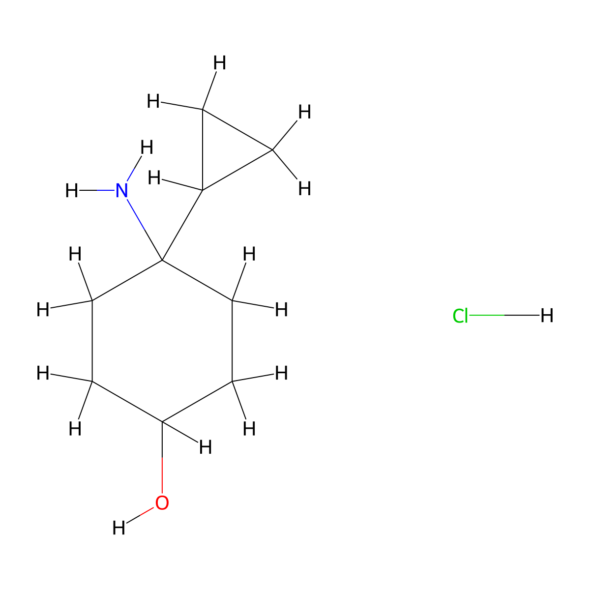 4-Amino-4-cyclopropylcyclohexan-1-ol hydrochloride molecular structure, CAS 2932439-37-5