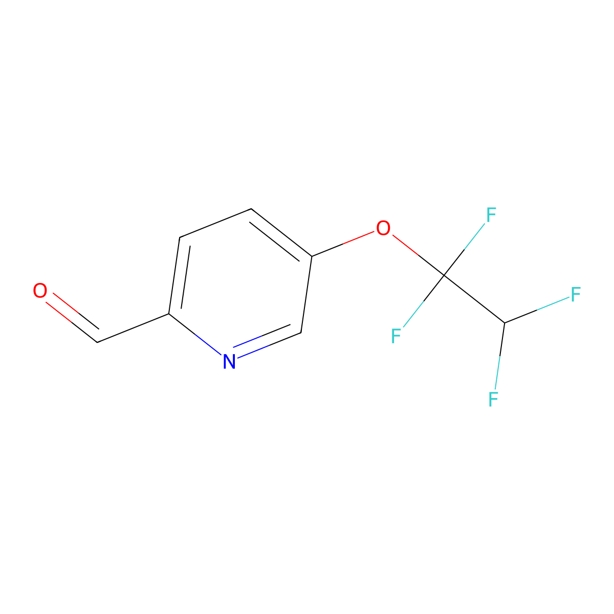 5-(1,1,2,2-Tetrafluoroethoxy)pyridine-2-carbaldehyde molecular structure, CAS 2932439-51-3