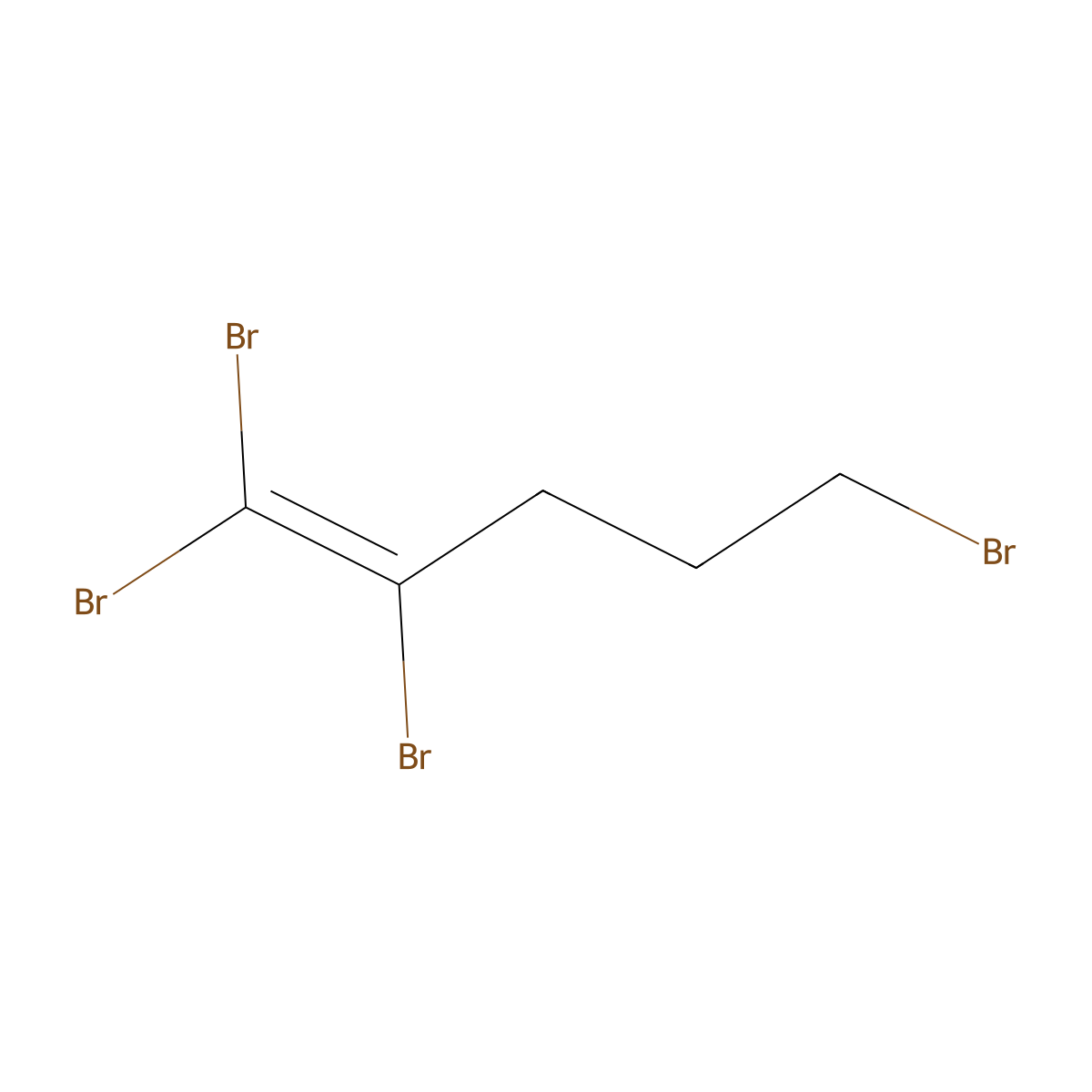 1,1,2,5-Tetrabromopent-1-ene molecular structure, CAS 2932439-54-6