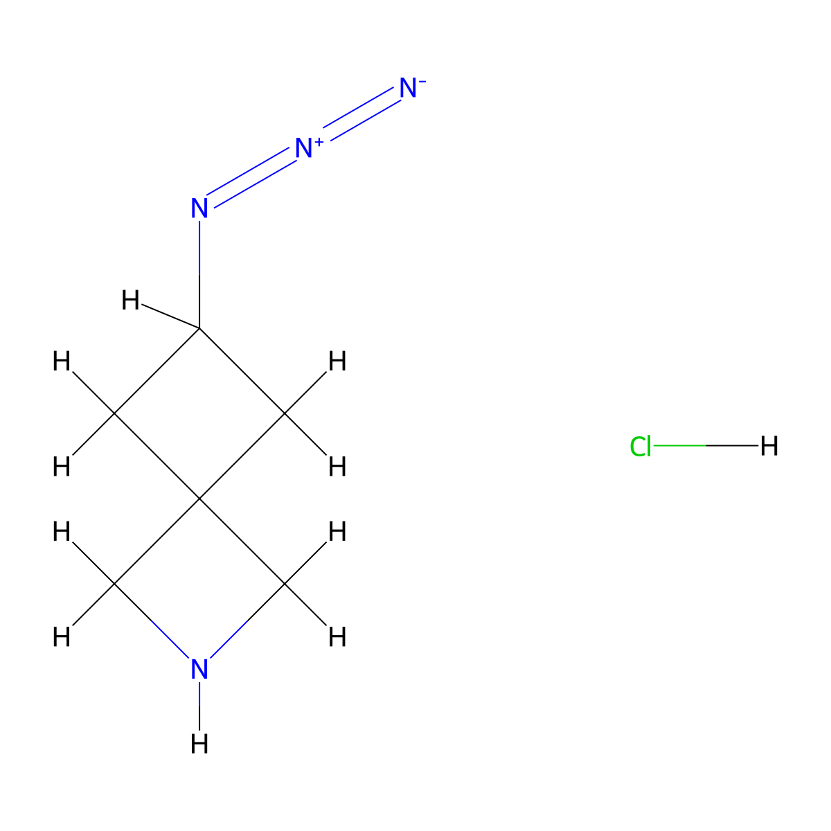 6-Azido-2-azaspiro[3.3]heptane hydrochloride molecular structure, CAS 2932439-65-9