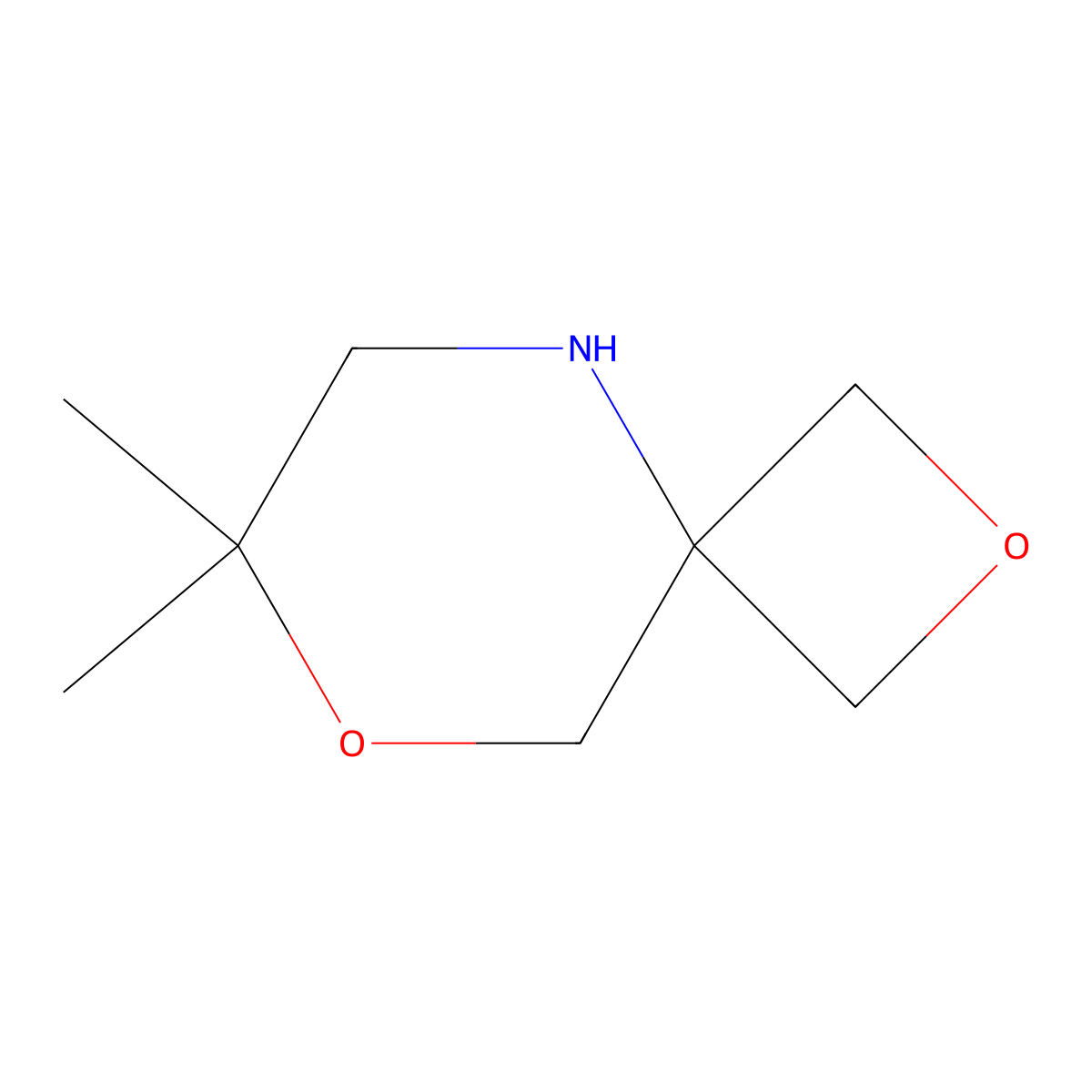 7,7-Dimethyl-2,8-dioxa-5-azaspiro[3.5]nonane molecular structure, CAS 2932439-70-6