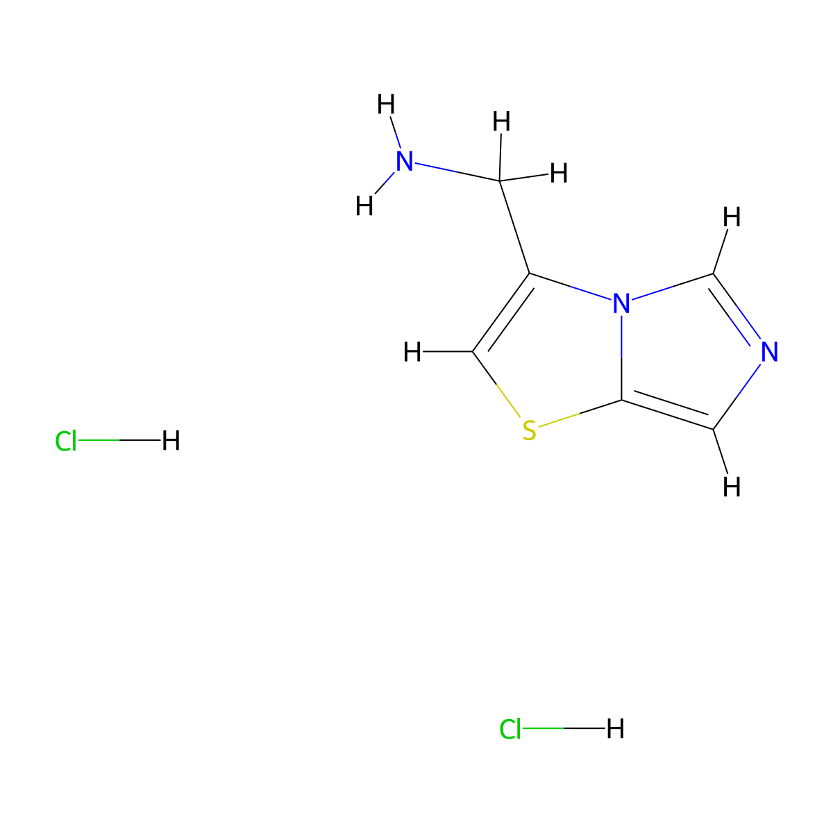 1-{Imidazo[4,3-b][1,3]thiazol-3-yl}methanamine dihydrochloride molecular structure, CAS 2932439-80-8