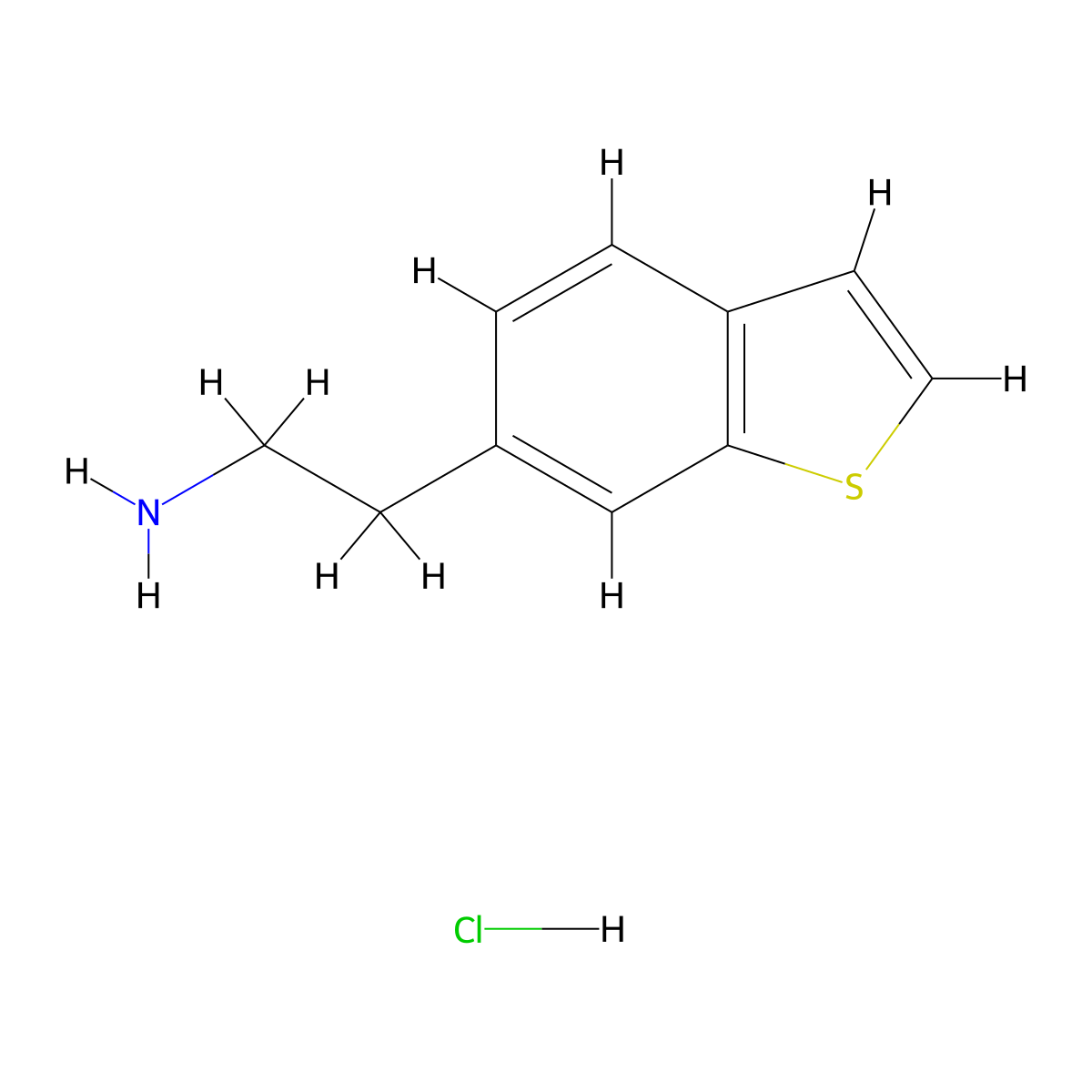2-(1-Benzothiophen-6-yl)ethan-1-amine hydrochloride molecular structure, CAS 2932439-92-2