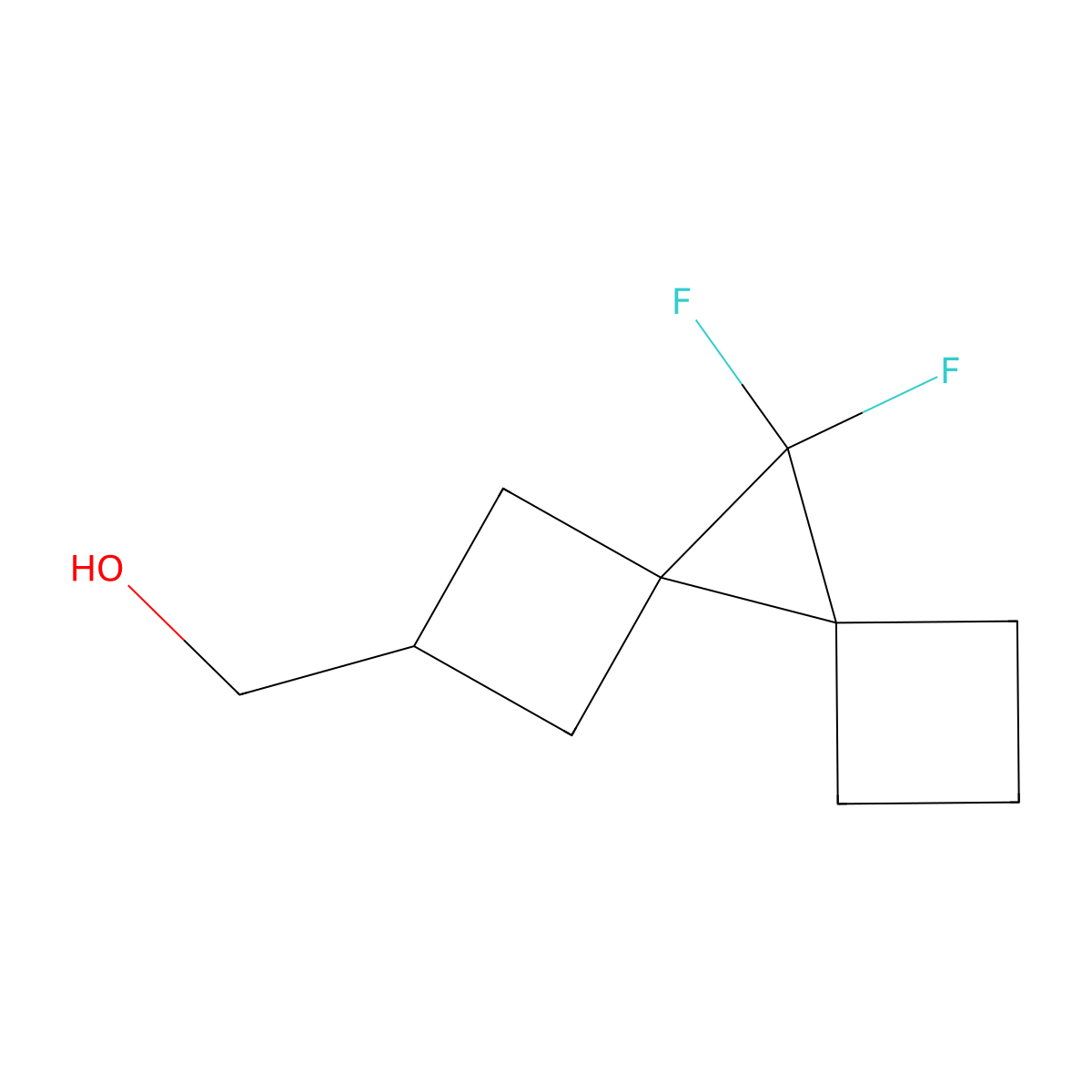 {9,9-Difluorodispiro[3.0.3^{5}.1^{4}]nonan-2-yl}methanol molecular structure, CAS 2932440-08-7