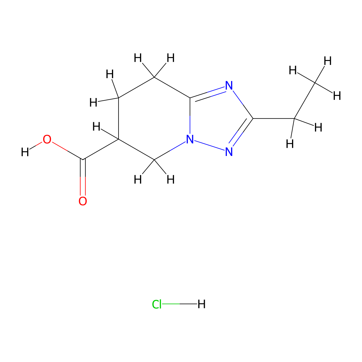 2-ethyl-5H,6H,7H,8H-[1,2,4]triazolo[1,5-a]pyridine-6-carboxylic acid hydrochloride molecular structure, CAS 2932440-12-3