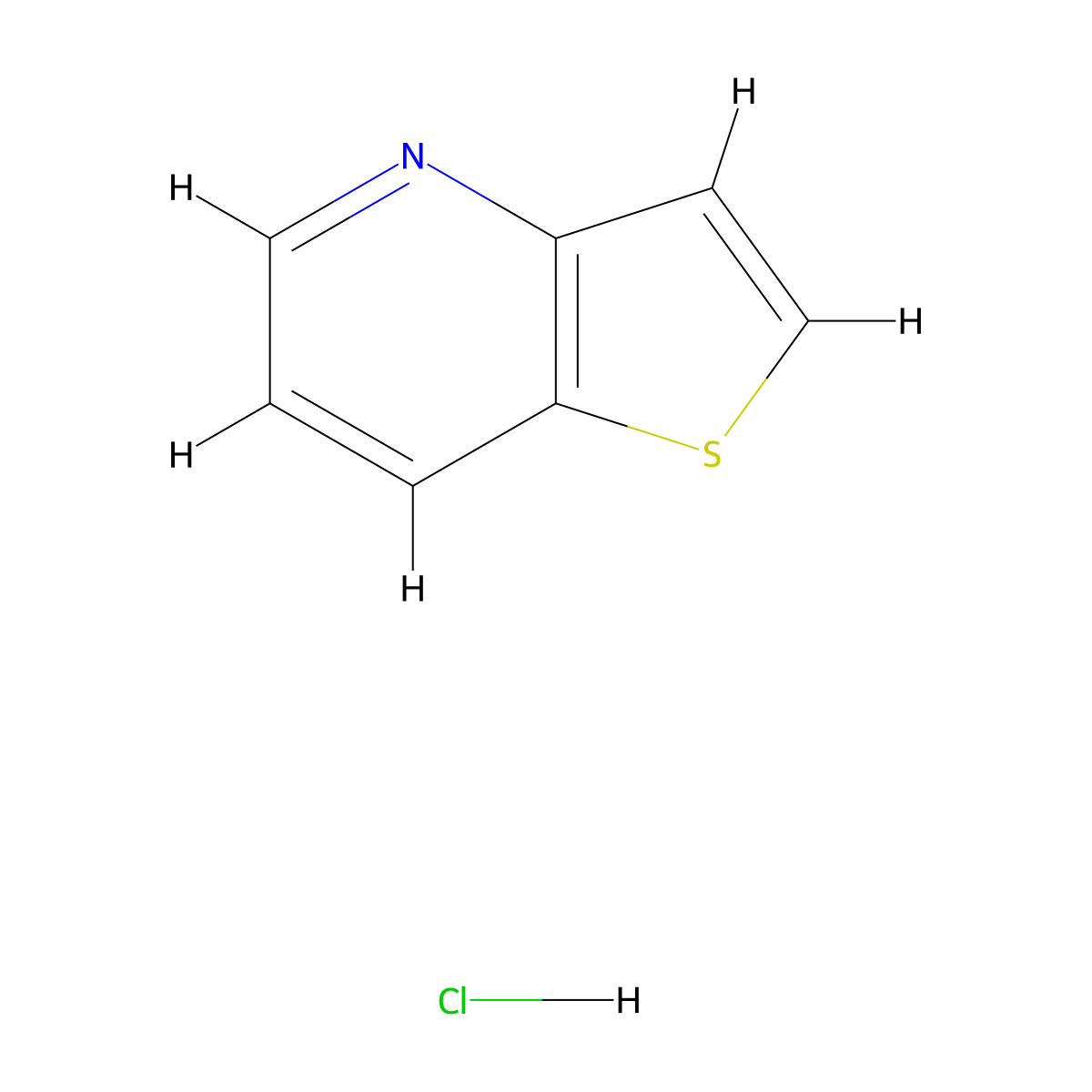 Thieno[3,2-b]pyridine;hydrochloride molecular structure, CAS 2932440-33-8