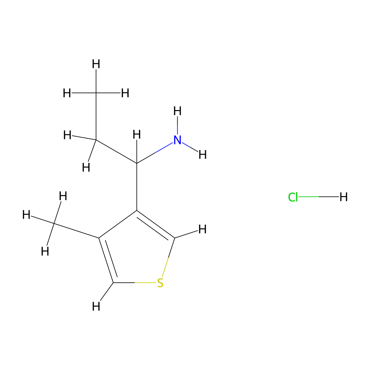 1-(4-Methylthiophen-3-yl)propan-1-amine hydrochloride molecular structure, CAS 2932440-48-5
