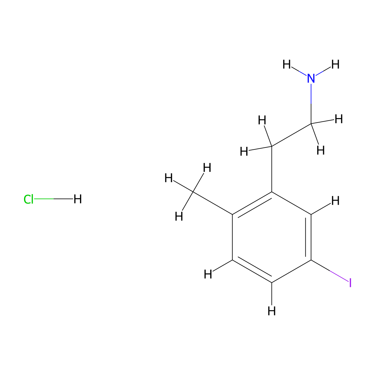2-(5-Iodo-2-methylphenyl)ethan-1-amine hydrochloride molecular structure, CAS 2932440-50-9