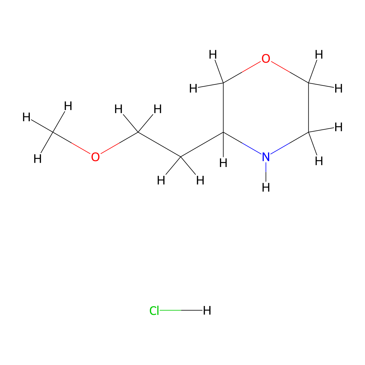 3-(2-Methoxyethyl)morpholine hydrochloride molecular structure, CAS 2932440-52-1