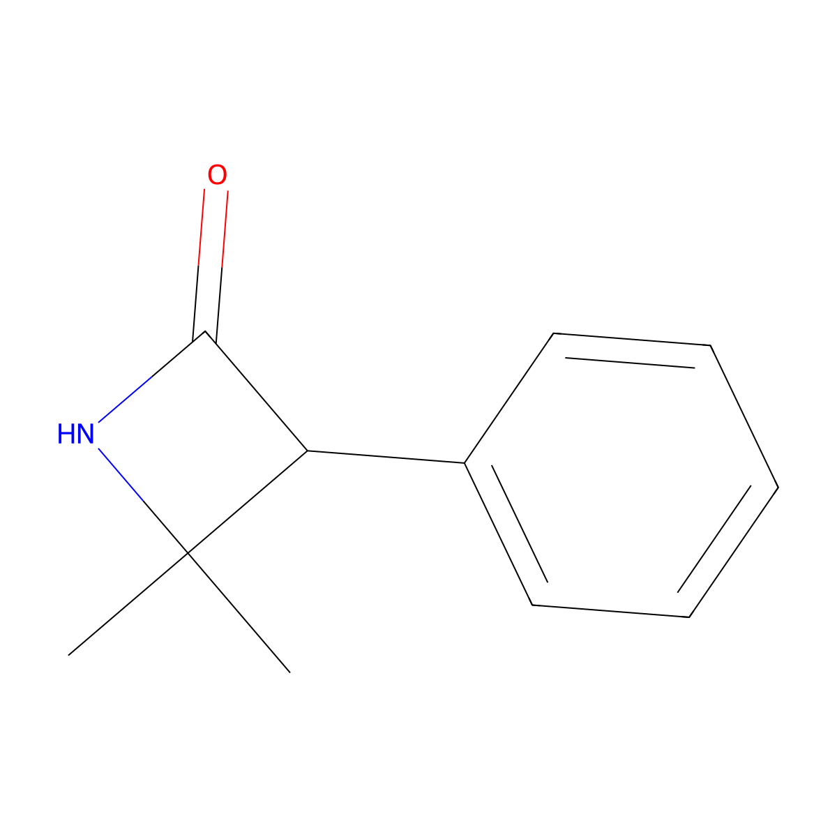4,4-Dimethyl-3-phenylazetidin-2-one molecular structure, CAS 2932440-66-7