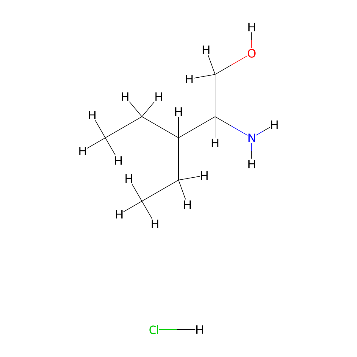 2-Amino-3-ethylpentan-1-ol hydrochloride molecular structure, CAS 2932440-98-5