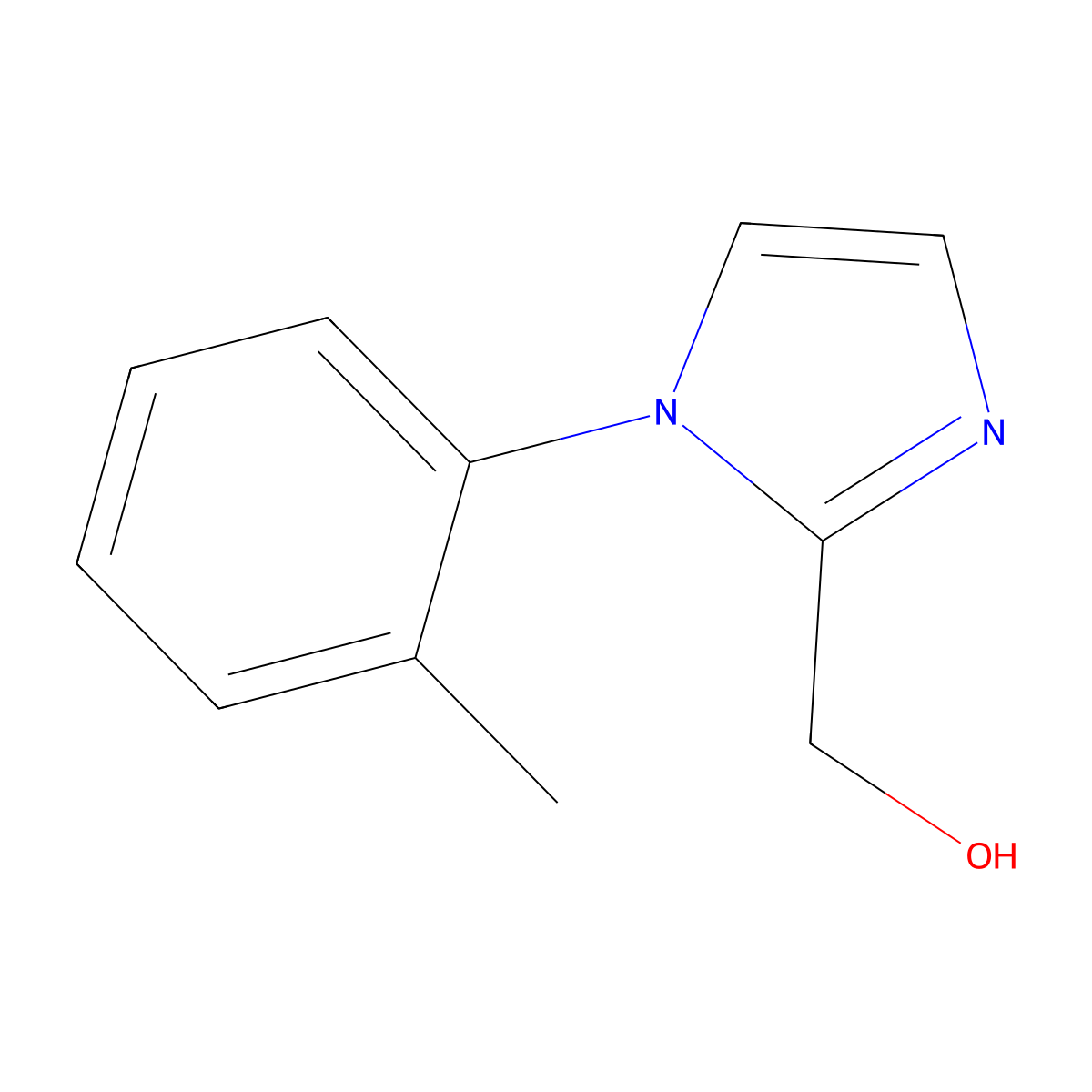 [1-(2-methylphenyl)-1H-imidazol-2-yl]methanol molecular structure, CAS 2932441-02-4