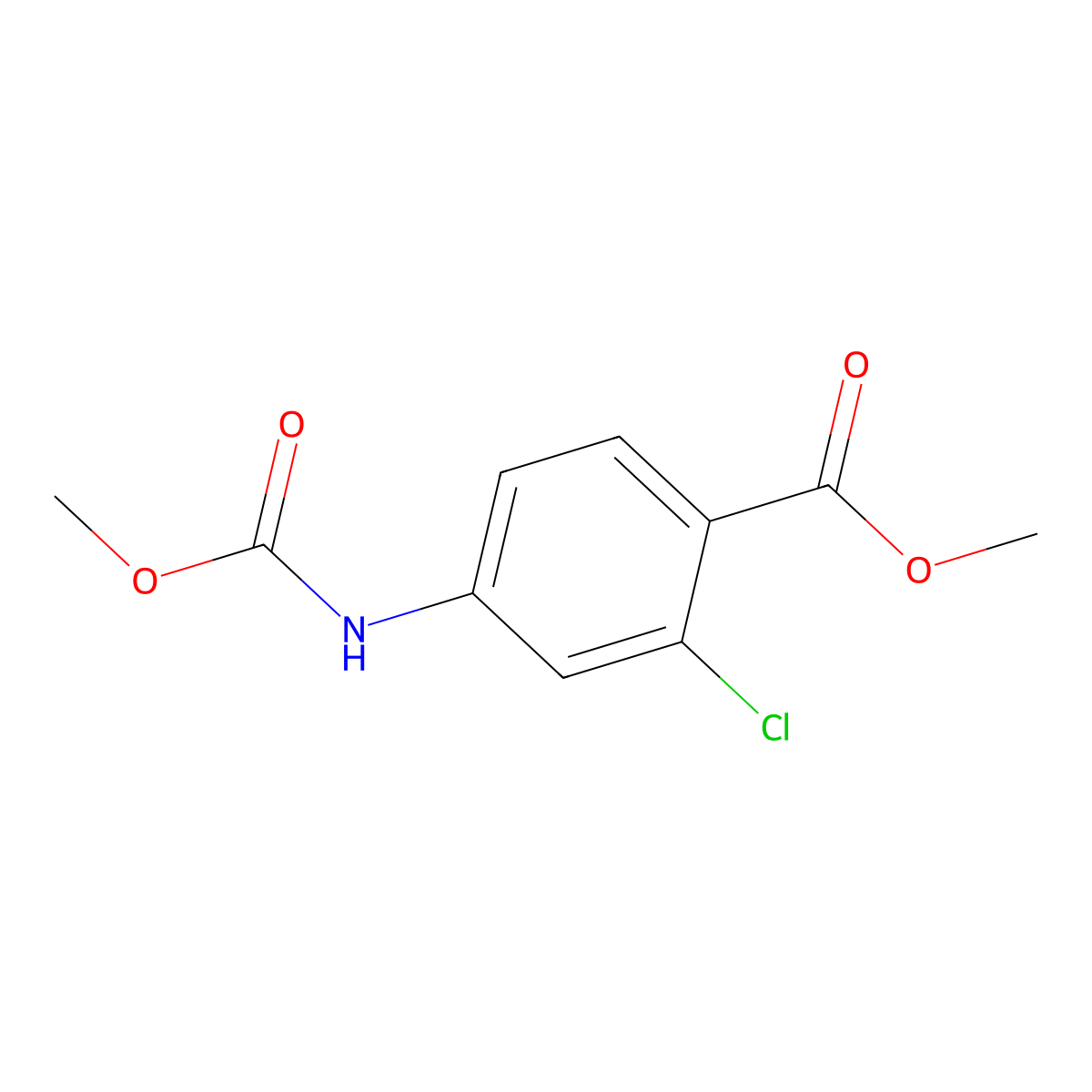 Methyl 2-chloro-4-(methoxycarbonylamino)benzoate molecular structure, CAS 2932441-08-0