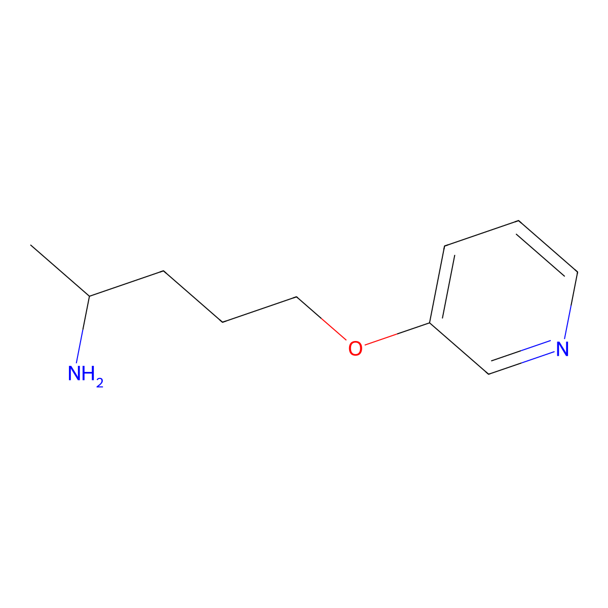 5-(Pyridin-3-yloxy)pentan-2-amine molecular structure, CAS 2932441-19-3