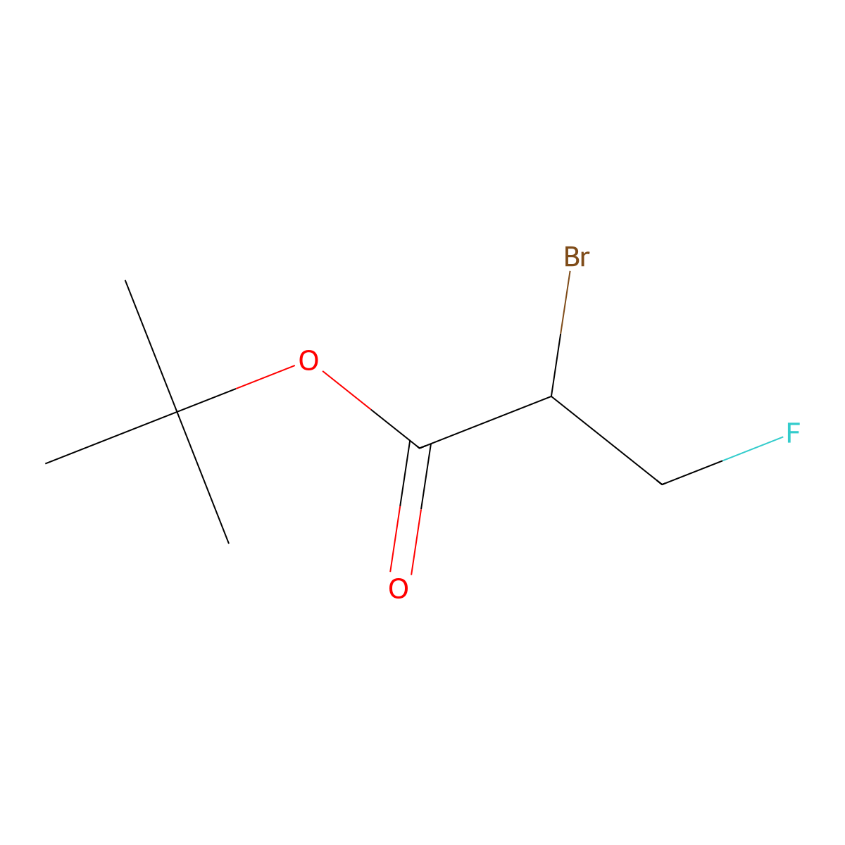 Tert-butyl 2-bromo-3-fluoropropanoate molecular structure, CAS 2932441-33-1