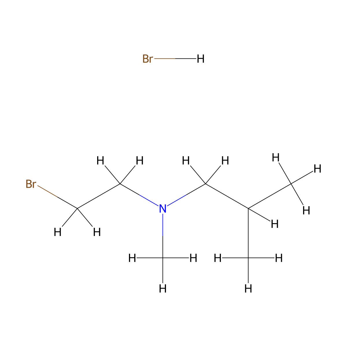 N-(2-bromoethyl)-N,2-dimethylpropan-1-amine;hydrobromide molecular structure, CAS 2932441-44-4