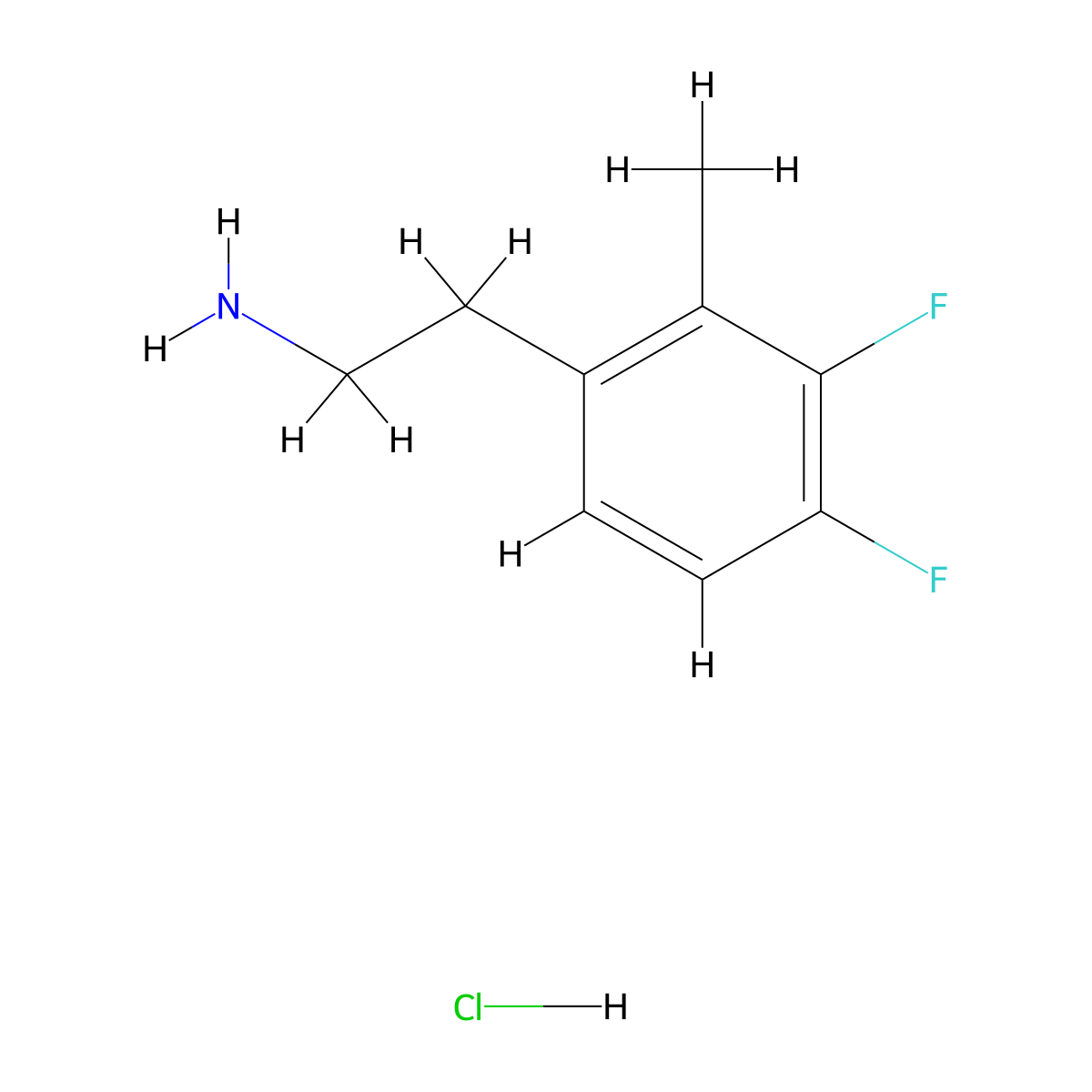 2-(3,4-Difluoro-2-methylphenyl)ethan-1-amine hydrochloride molecular structure, CAS 2932441-53-5