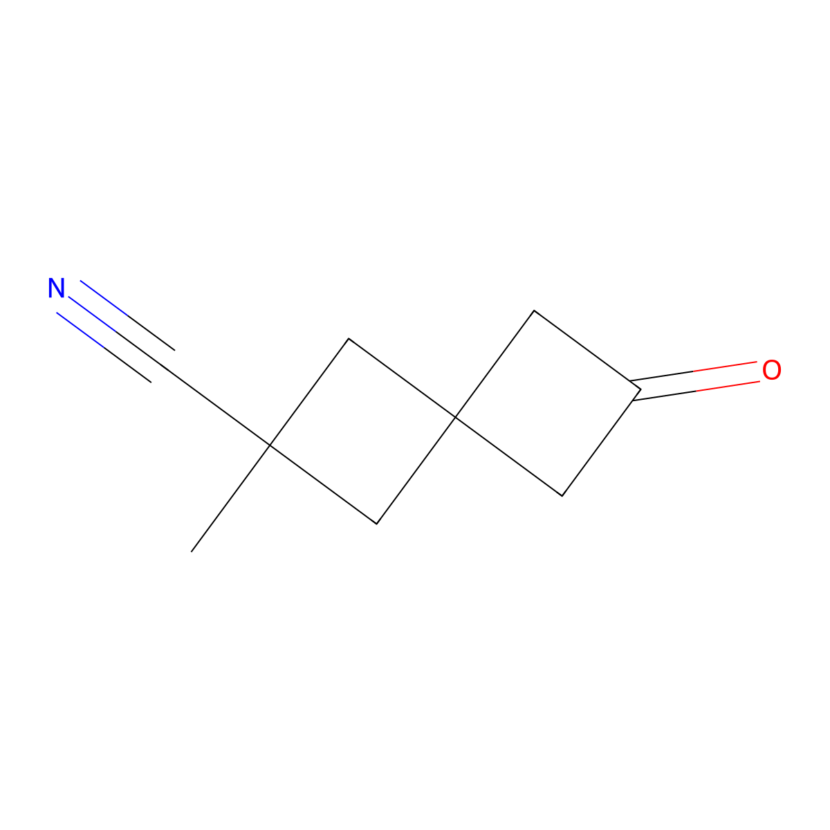 2-Methyl-6-oxospiro[3.3]heptane-2-carbonitrile molecular structure, CAS 2932441-68-2