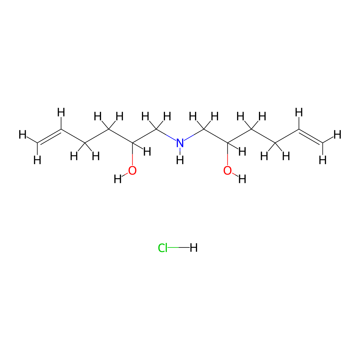 1-[(2-Hydroxyhex-5-en-1-yl)amino]hex-5-en-2-ol hydrochloride molecular structure, CAS 2932441-70-6