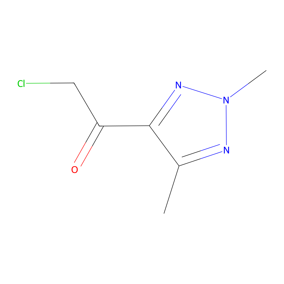 2-chloro-1-(2,5-dimethyl-2H-1,2,3-triazol-4-yl)ethan-1-one molecular structure, CAS 2932441-91-1