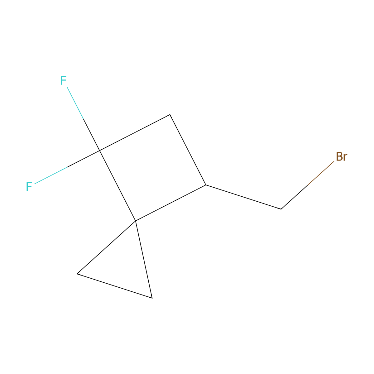 6-(Bromomethyl)-4,4-difluorospiro[2.3]hexane molecular structure, CAS 2932442-01-6