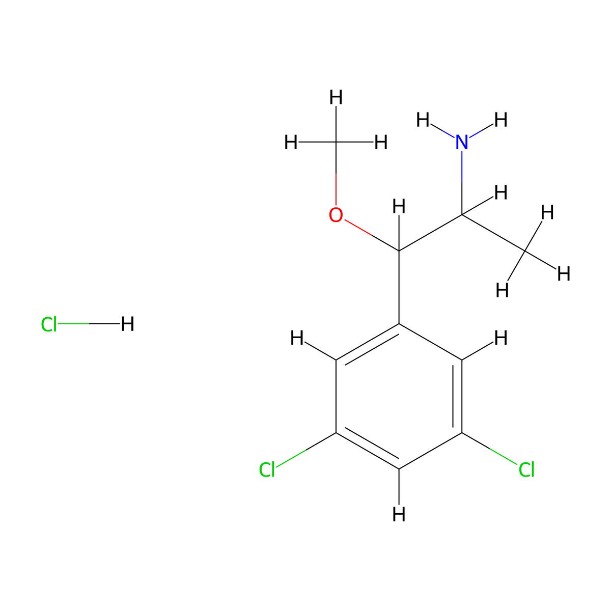 1-(3,5-Dichlorophenyl)-1-methoxypropan-2-amine hydrochloride molecular structure, CAS 2932442-03-8