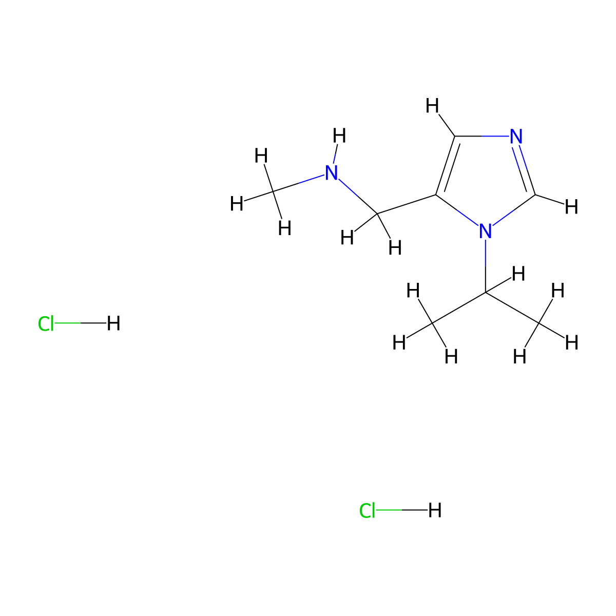 methyl({[1-(propan-2-yl)-1H-imidazol-5-yl]methyl})amine dihydrochloride molecular structure, CAS 2932442-13-0