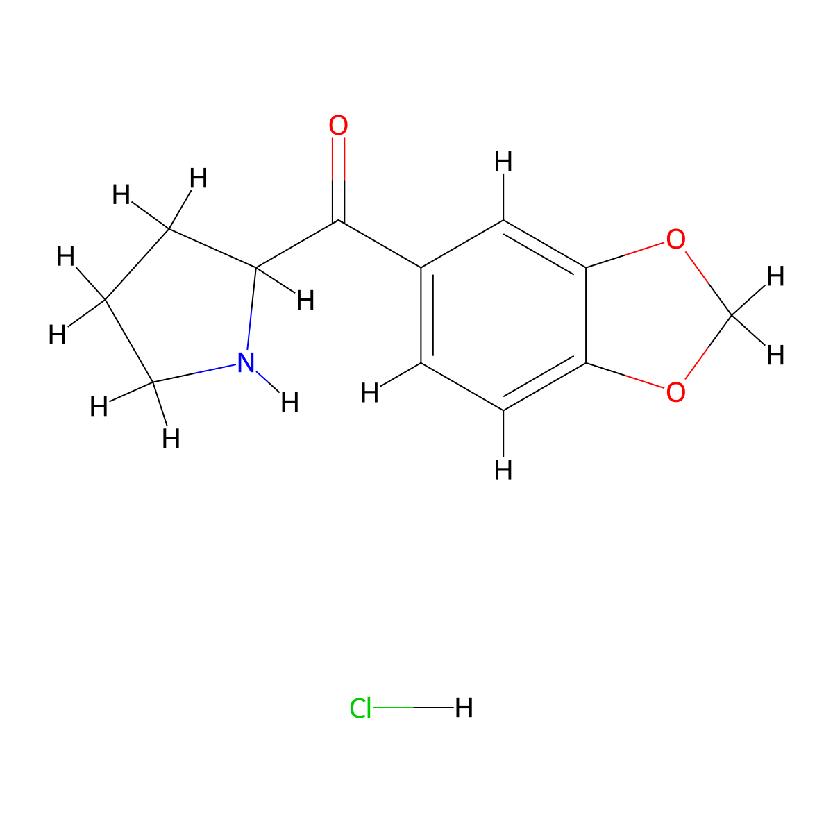 2-(1,3-Dioxaindane-5-carbonyl)pyrrolidine hydrochloride molecular structure, CAS 2932442-17-4